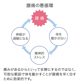 腰痛の悪循環イメージ