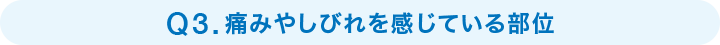 Q3痛みやしびれを感じている部位